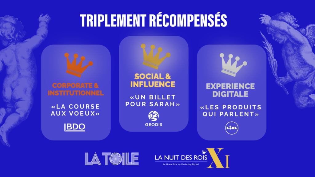 La Toile, triplement récompensée à la Nuit des Rois 2023